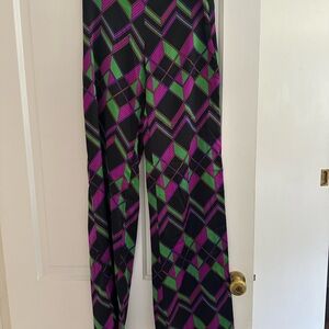 Prairie New York Retro Geometric Wide-Leg Pants